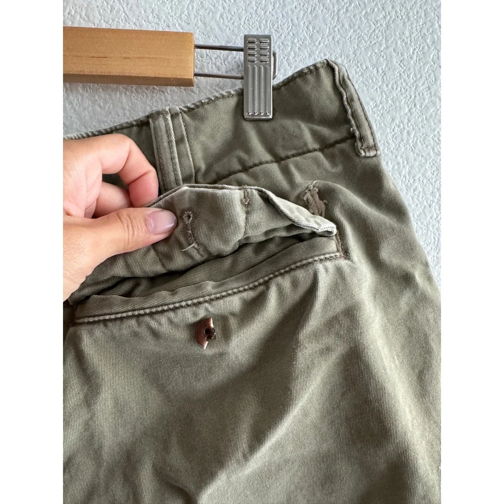 Vintage Polo Ralph Lauren Green Chino Shorts Size 36 *Flaw*
